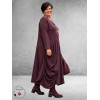 Moonshine Jurk Maxi Plooien Bordeaux 