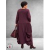 Moonshine Jurk Maxi Plooien Bordeaux 
