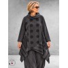 Moonshine Tuniek Asymetrisch Baby Rib GRIJS