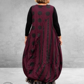 Moonshine Ballonjurk Bordeaux/Zwart Katoen