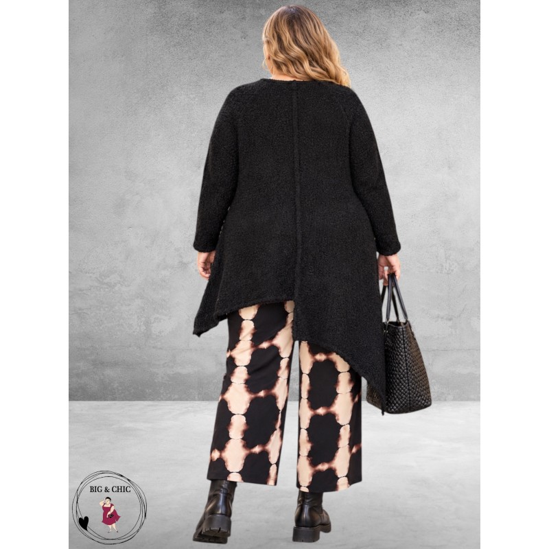 Moonshine Trui Asymmetrisch High-Low Zwart