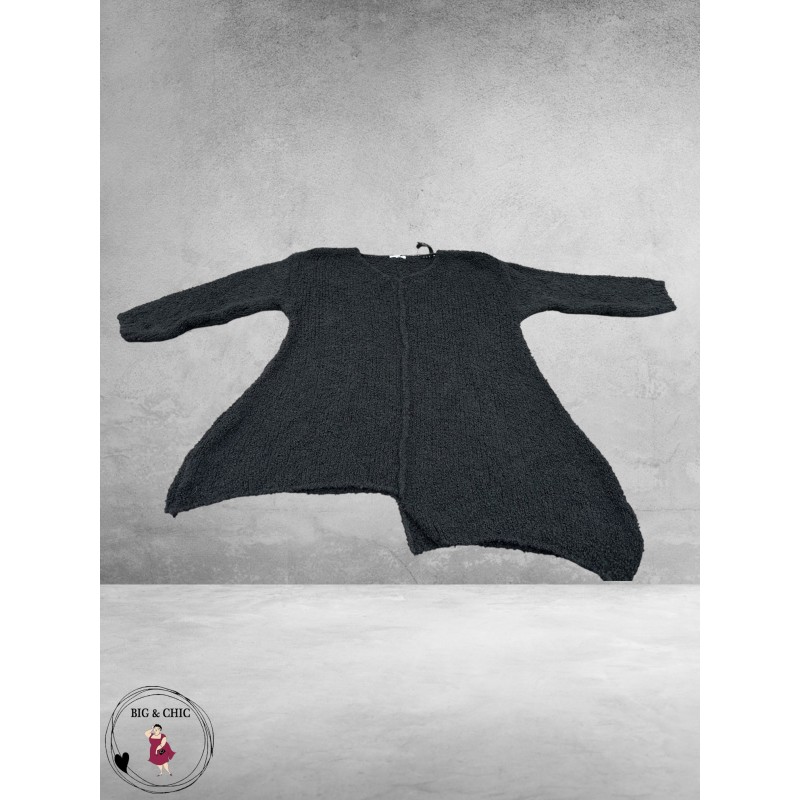 Moonshine Trui Asymmetrisch High-Low Zwart