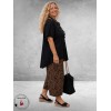 Naveed Broek 7/8 Zwart/Beige Grafiek