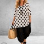 Naveed Shirt Zwart/Wits Dots 