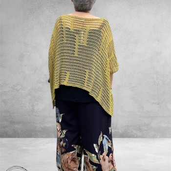 New Style  Pantalon Wijd Blauw/Flowers