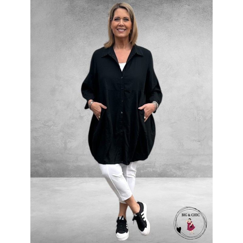 NOEN Tuniek/Jurk Linnen Zwart