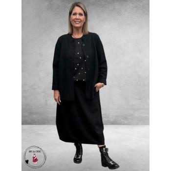 NOEN Jas Zwart Wolmix Kort