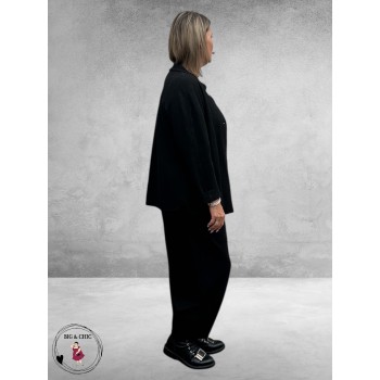 NOEN Jas Zwart Wolmix Kort