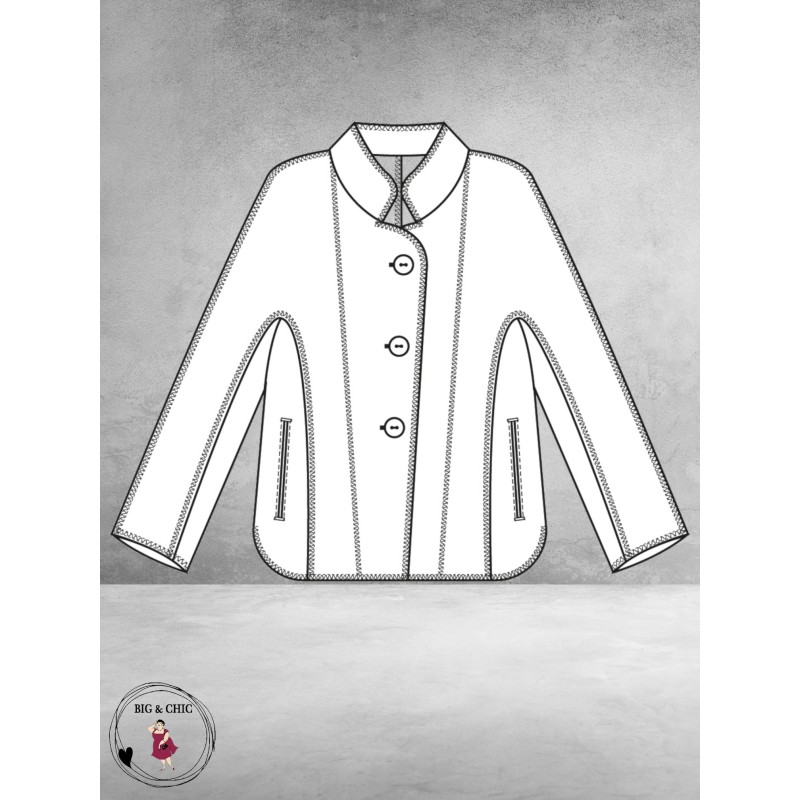 NOEN Jas Zwart Wolmix Kort