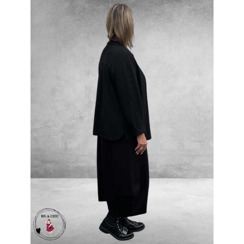 NOEN Jas Zwart Wolmix Kort