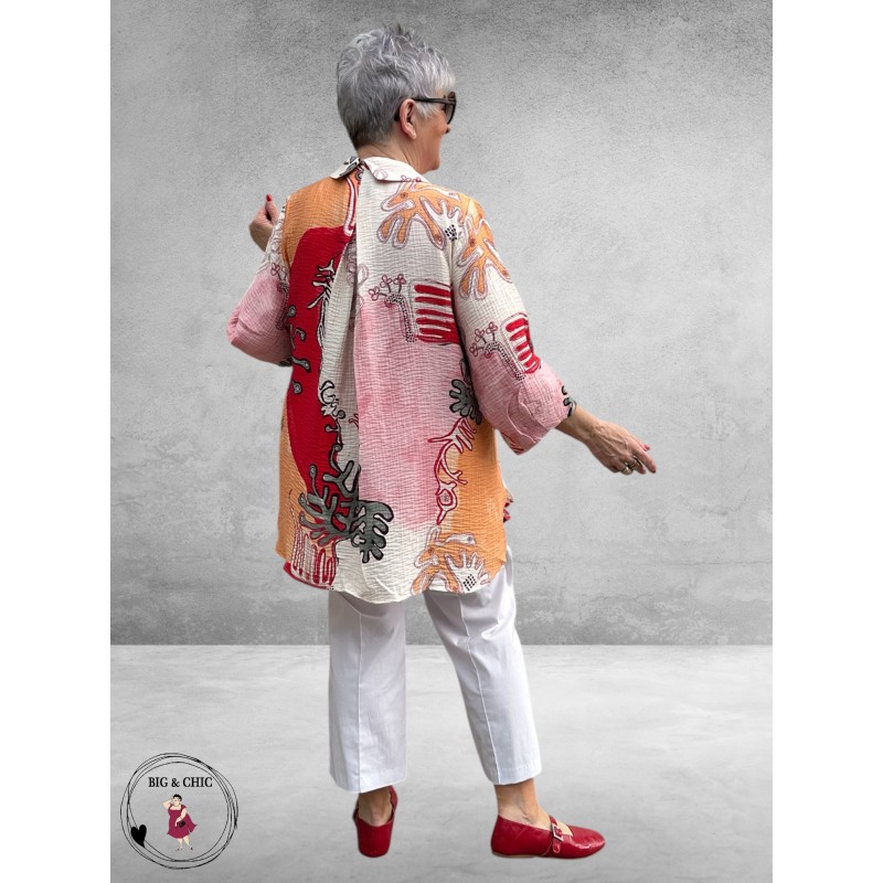 NOEN Blouse-Shirt Scarlet Red Multi