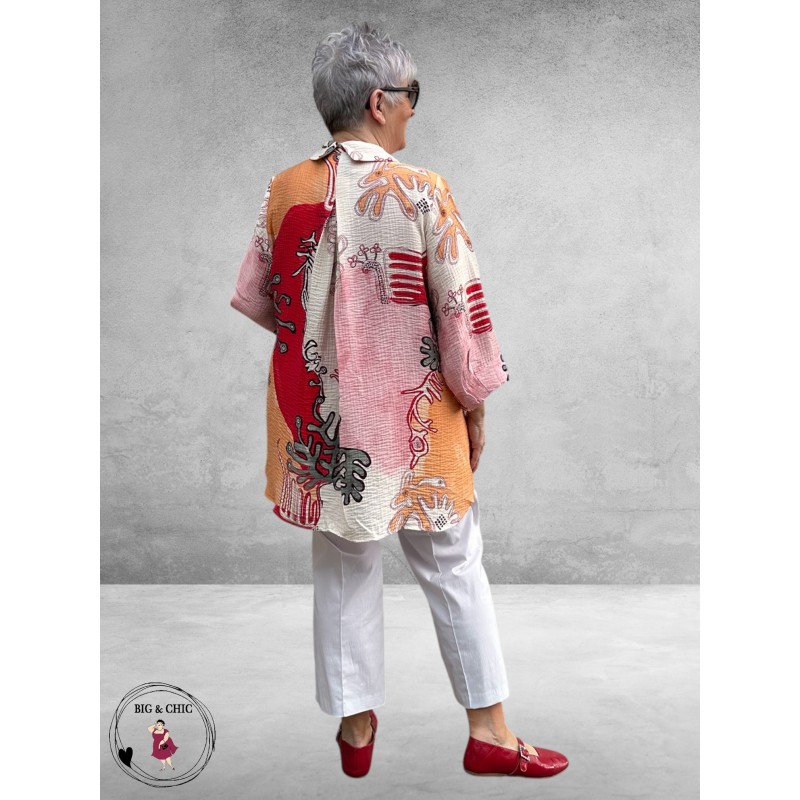 NOEN Blouse-Shirt Scarlet Red Multi