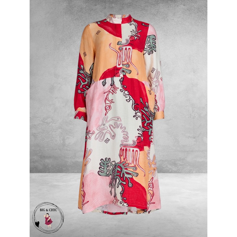 NOEN Jurk Lang Scarlet Red Multi