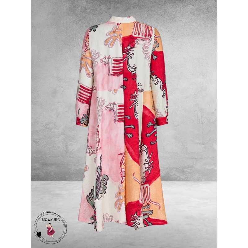 NOEN Jurk Lang Scarlet Red Multi