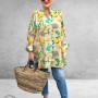 Noen Blouse  A-lijn Citroenen/Vogel Print