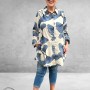 NOEN Blouse-Tuniek Bladmotief Blauw