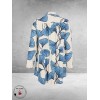 NOEN Blouse-Tuniek Bladmotief Blauw