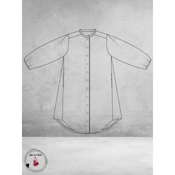 NOEN Jurk Linnen Blend Zand-Bruin