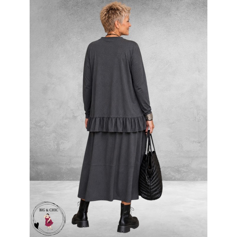 NOEN Shirt Minimalistisch  Jersey Grijs