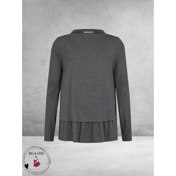 NOEN Shirt Minimalistisch  Jersey Grijs