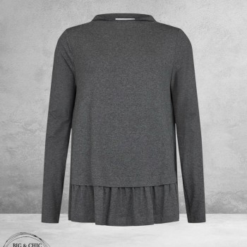 NOEN Shirt Minimalistisch  Jersey Grijs