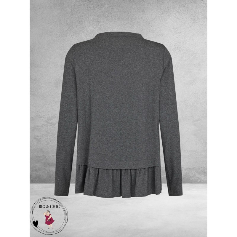 NOEN Shirt Minimalistisch  Jersey Grijs