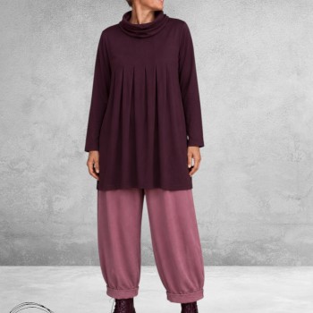 NOEN Tuniek Plooien Plum