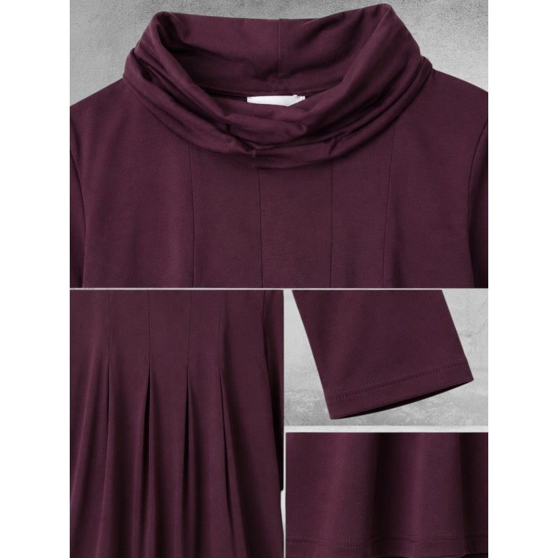 NOEN Tuniek Plooien Plum