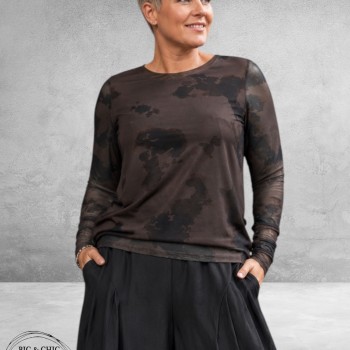 NOEN Shirt Mesh Bruin/Zwart