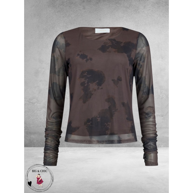 NOEN Shirt Mesh Bruin/Zwart