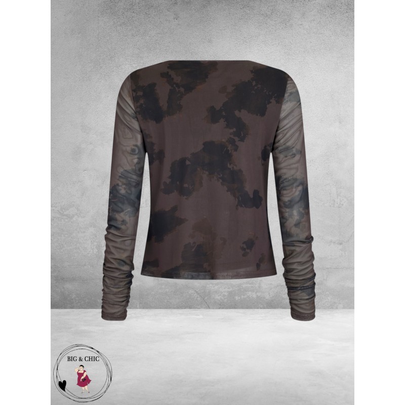 NOEN Shirt Mesh Bruin/Zwart
