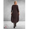 NOEN Jurk Bruin Met Bloem Detail