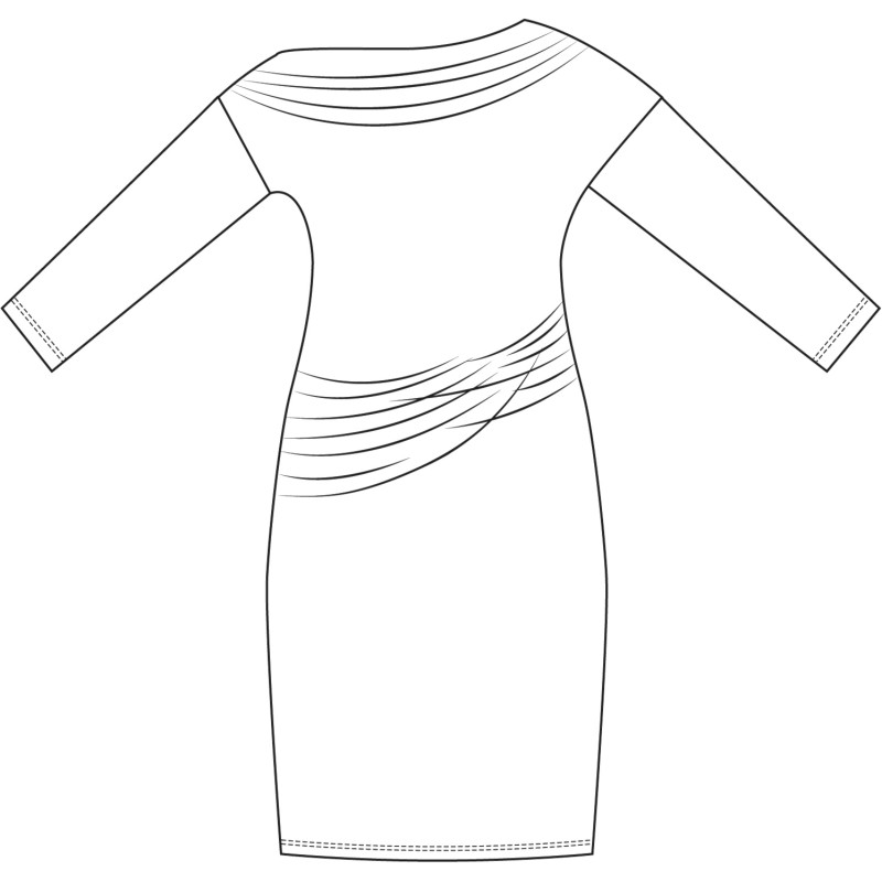 NOEN Lange Jurk Mesh Bruin/Zwart