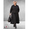 NOEN Blouse 3-D Bloemen Zwart