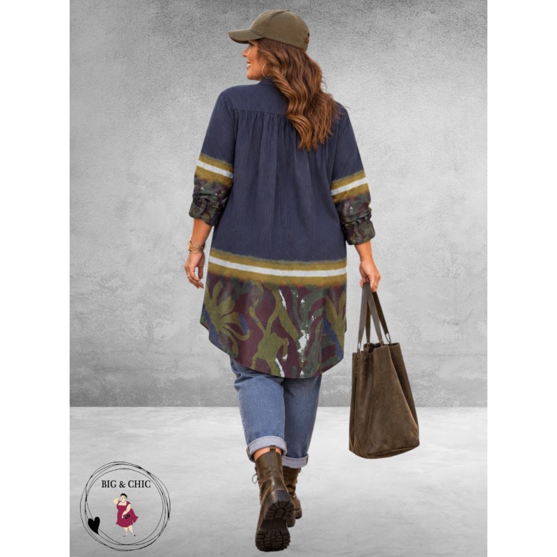 NOEN Longblouse/Jurk Blauw/Multi