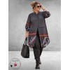 NOEN Longblouse/Jurk Zwart/Multi