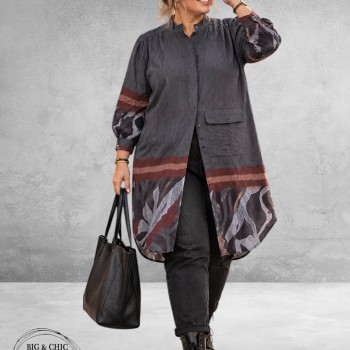 NOEN Longblouse/Jurk Zwart/Multi