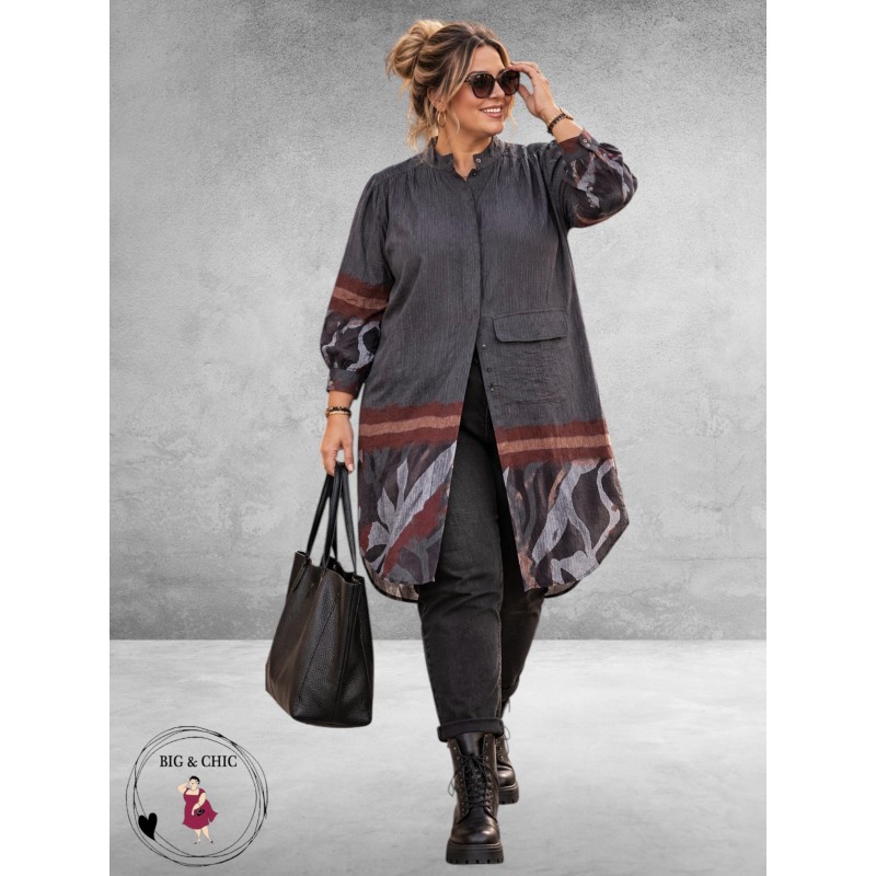 NOEN Longblouse/Jurk Zwart/Multi