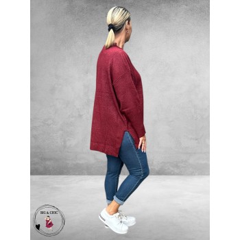 NO.1 BY OX Trui Turtle Neck Syrah Red