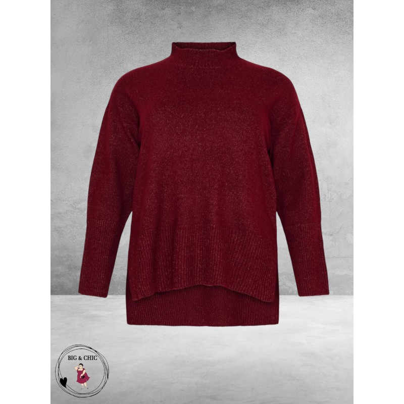 NO.1 BY OX Trui Turtle Neck Syrah Red