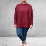 NO.1 BY OX Trui Turtle Neck Syrah Red