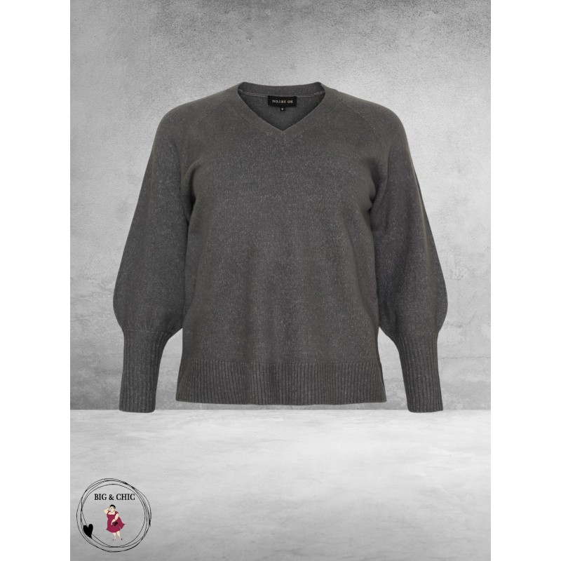 NO.1 BY OX Trui V-Hals Grey