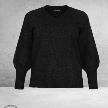 NO.1 BY OX Trui V-Hals Black
