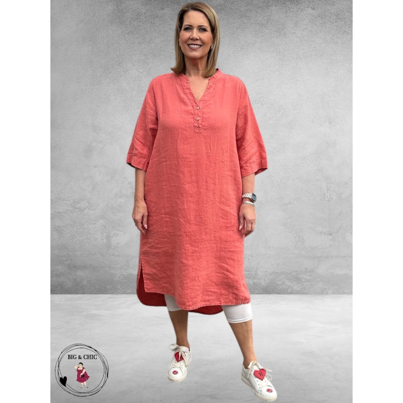 No.1 By OX Tuniek-Jurk Linnen Faded Rose