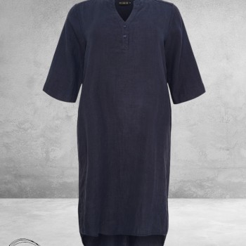No.1 By OX Tuniek-Jurk Linnen Dark Navy Blue