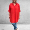 No.1 by OX Longblouse – Tijdloze Klassieker Tomato Red