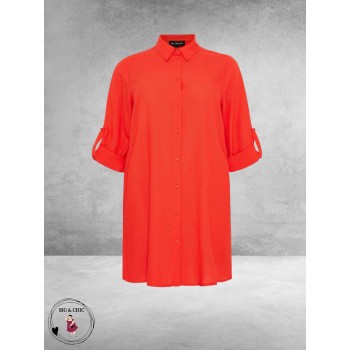 No.1 by OX Longblouse – Tijdloze Klassieker Tomato Red