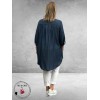 NO.1 By OX Blouse Lang  Jeansblauw 