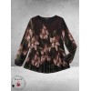 NO.1 By OX Blouse Plissé Bruin/Flowers
