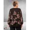 NO.1 By OX Blouse Plissé Bruin/Flowers